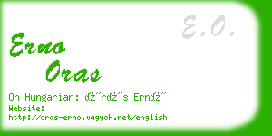 erno oras business card